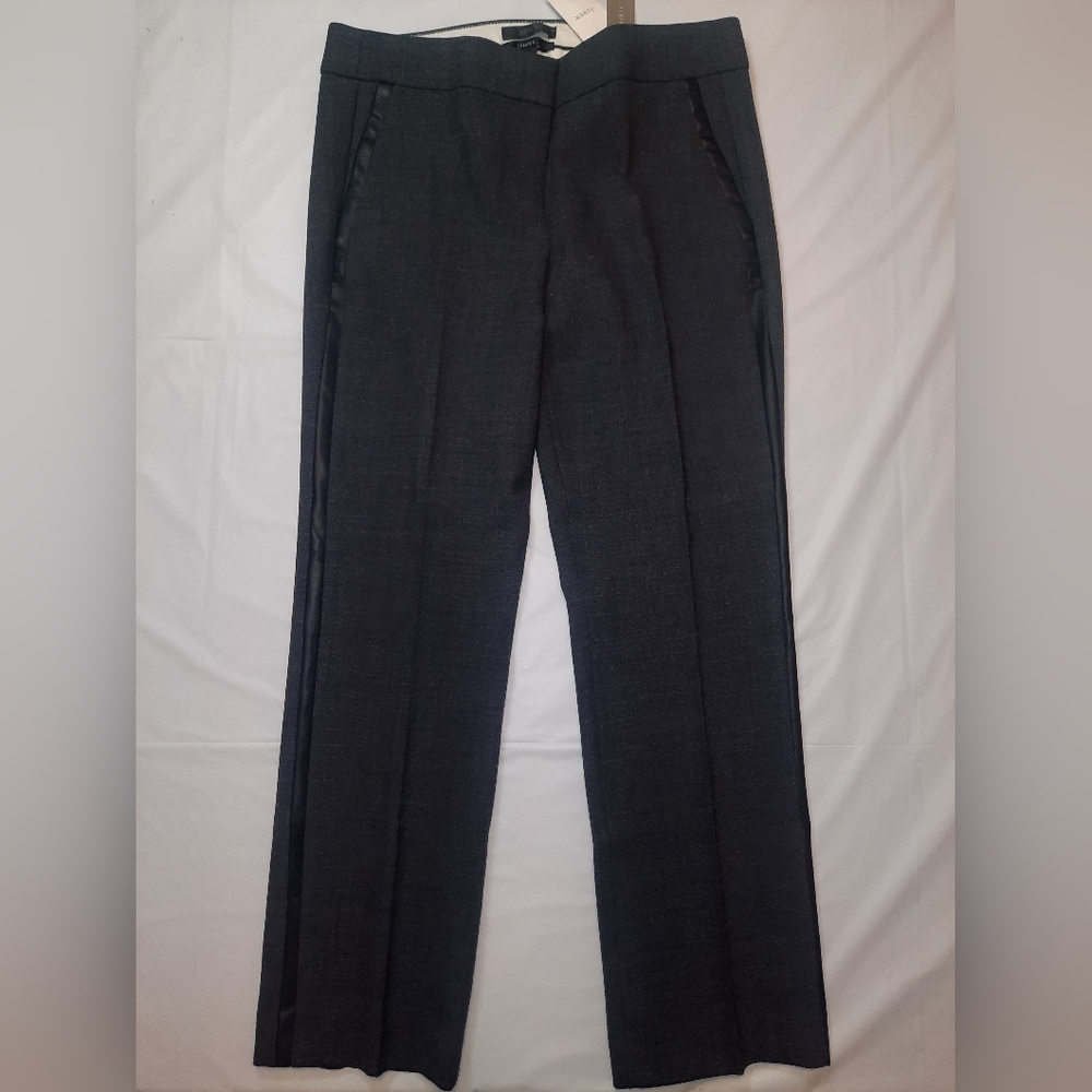 J. Crew | Campbell Tuxedo Dress Pants with Faux Leather Sides Size 2 - Picture 12 of 16